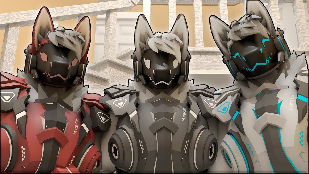 3 Mamagens em uma casa | protogen | animação | Blender | animation