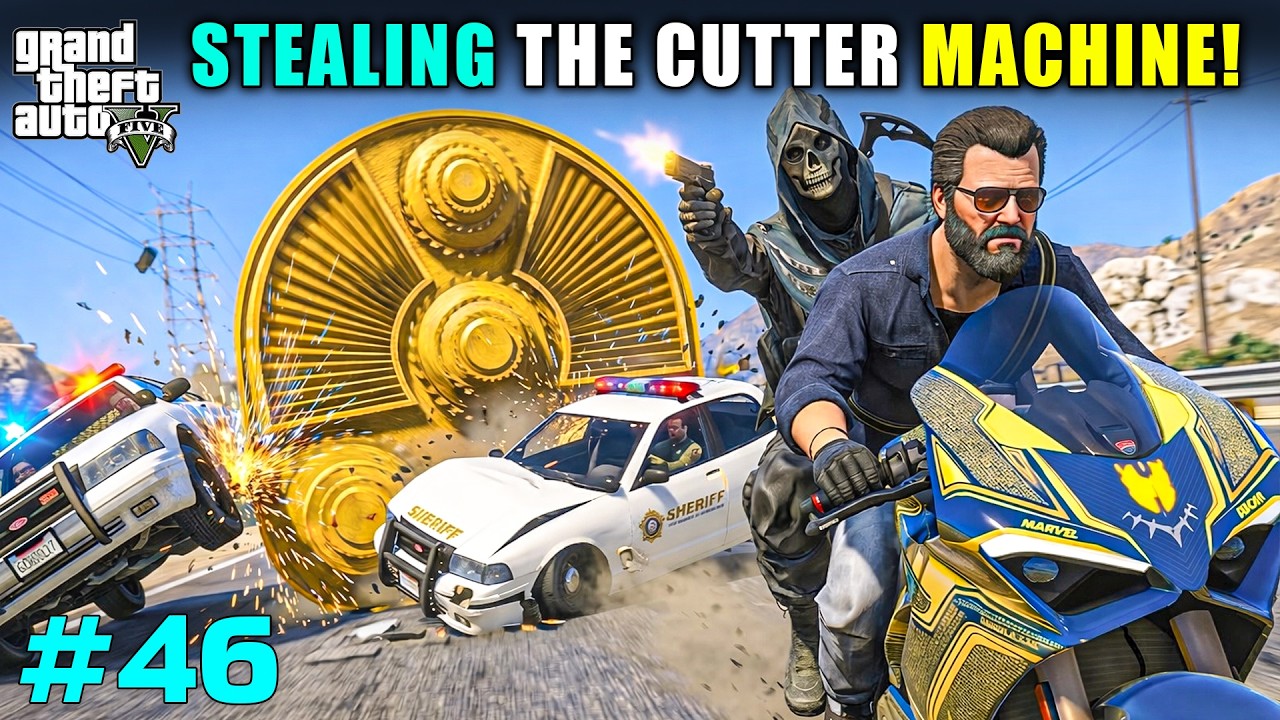 CAN MICHAEL STEAL THE CUTTER MACHINE ? | GTA 5 GAMEPLAY