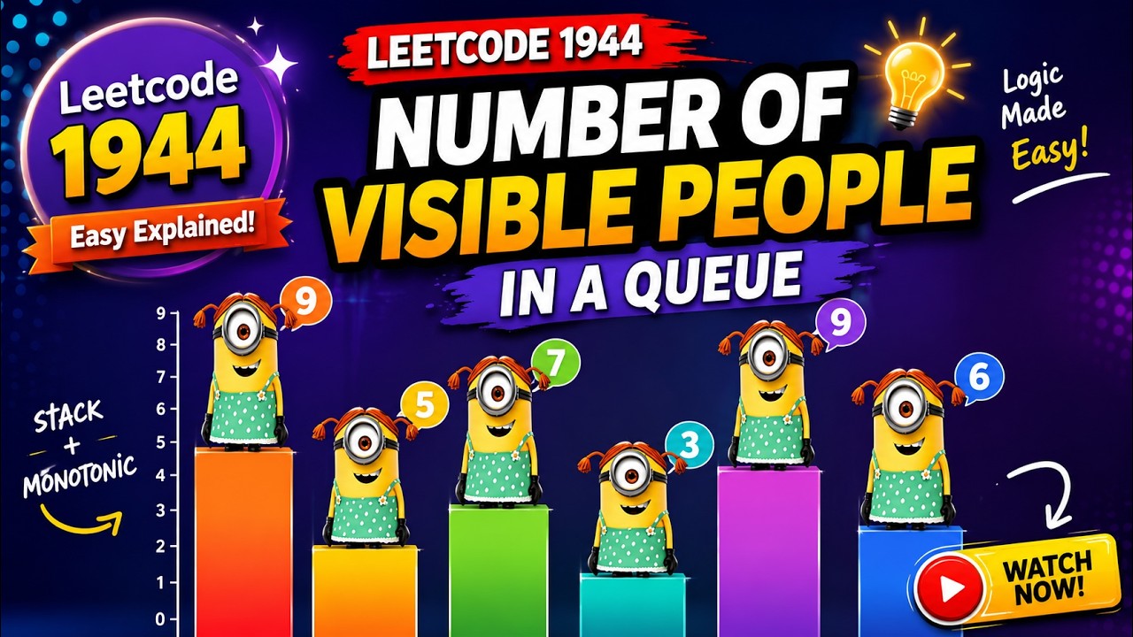 Leetcode Hard 1944 Number of Visible People in a Queue - Solved Using Monotonically Increasing Stack
