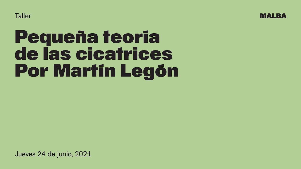Taller. Peque&ntilde;a teor&iacute;a de las cicatrices
