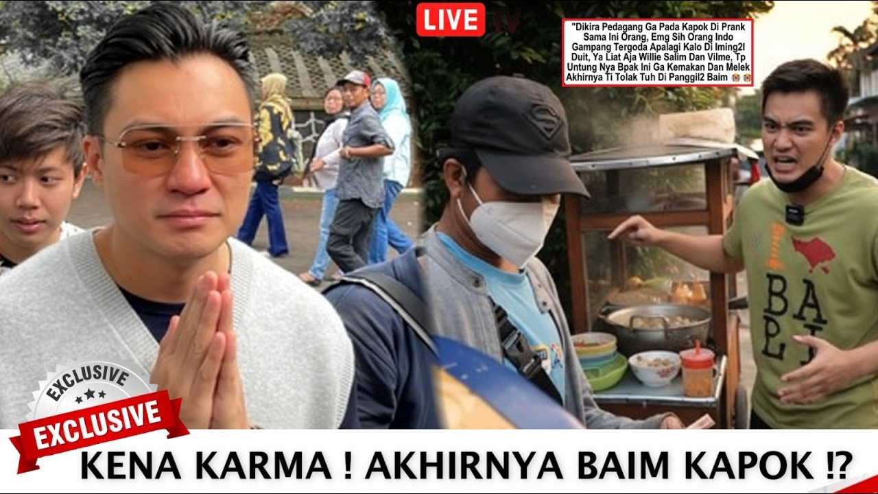 Baim Wong Kena Karma Dicuekin Tukang Bakso Saat Bikin Konten di Bulan Puasa, Netizen: Biar Kapok