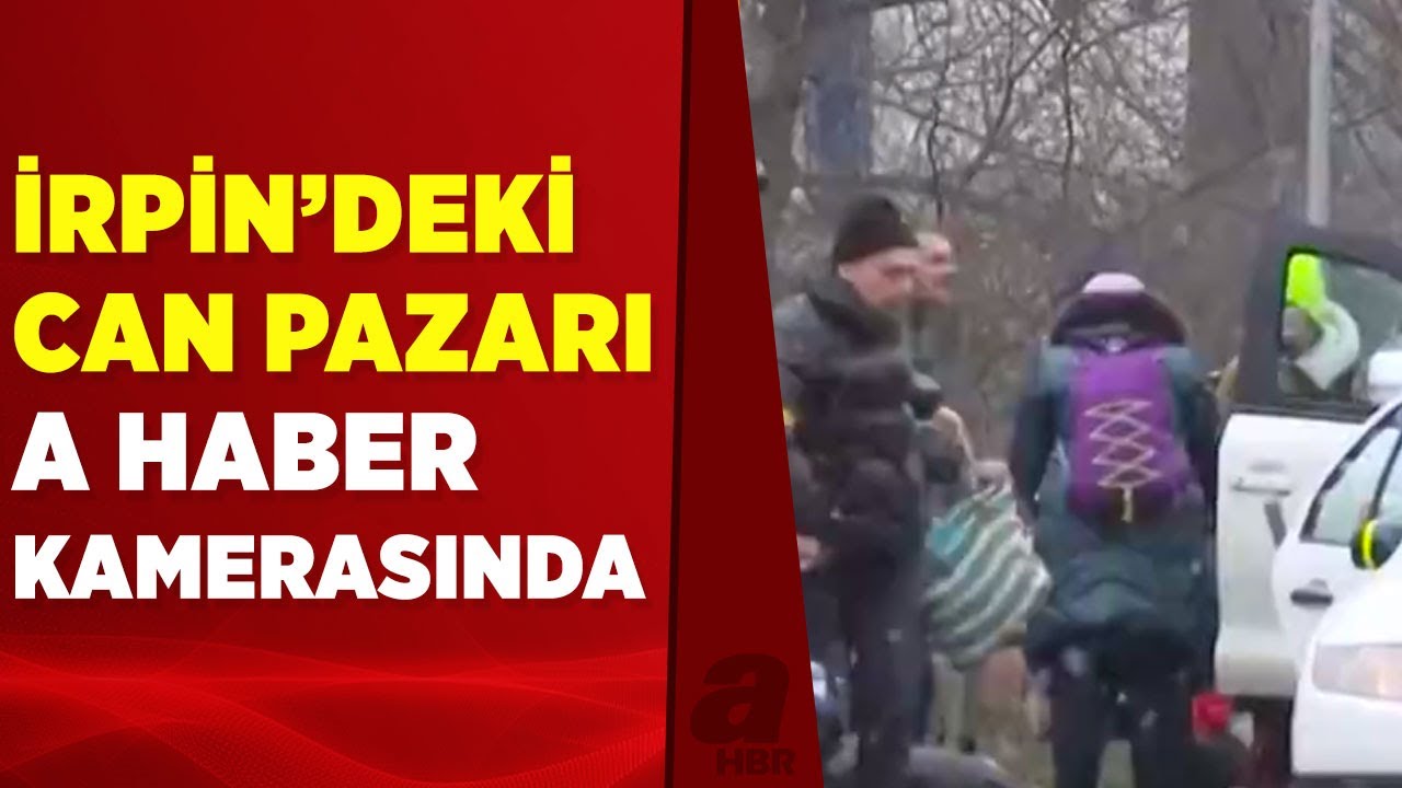 İrpin'de tahliye sırasında bombardıman! O anlar A Haber kamerasına böyle yansıdı | A Haber