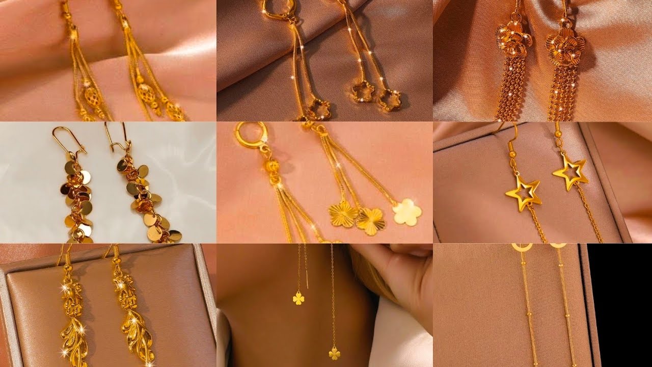 Latest 22k gold earrings with WEIGHT || Dailywear gold earrings collection|| sui dhaga earrings 2025