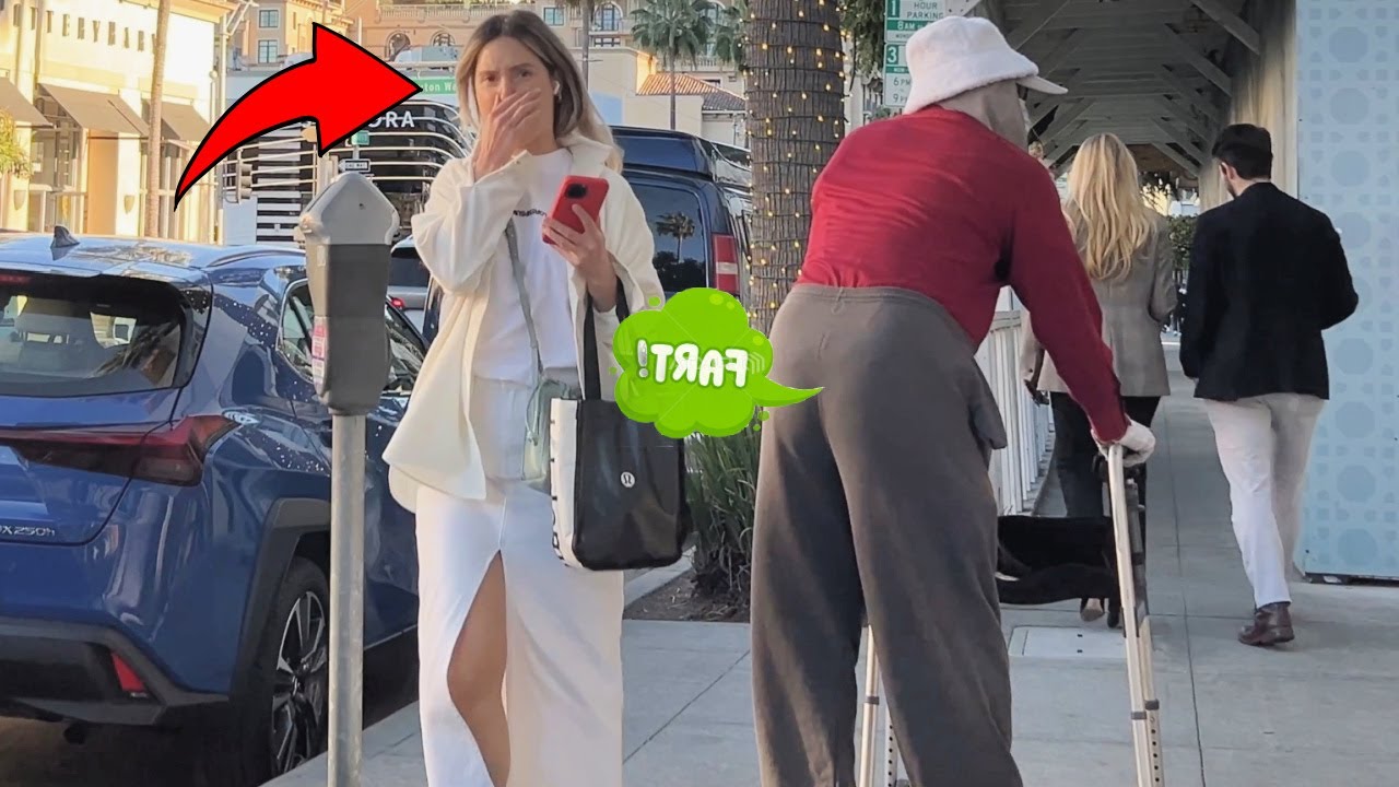 Old Man Farts On Rich People In Beverly Hills!!