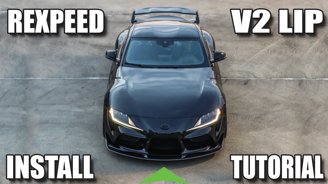 REXPEED V2 CARBON FIBER FRONT LIP INSTALL! (Speed Industry GR Supra)