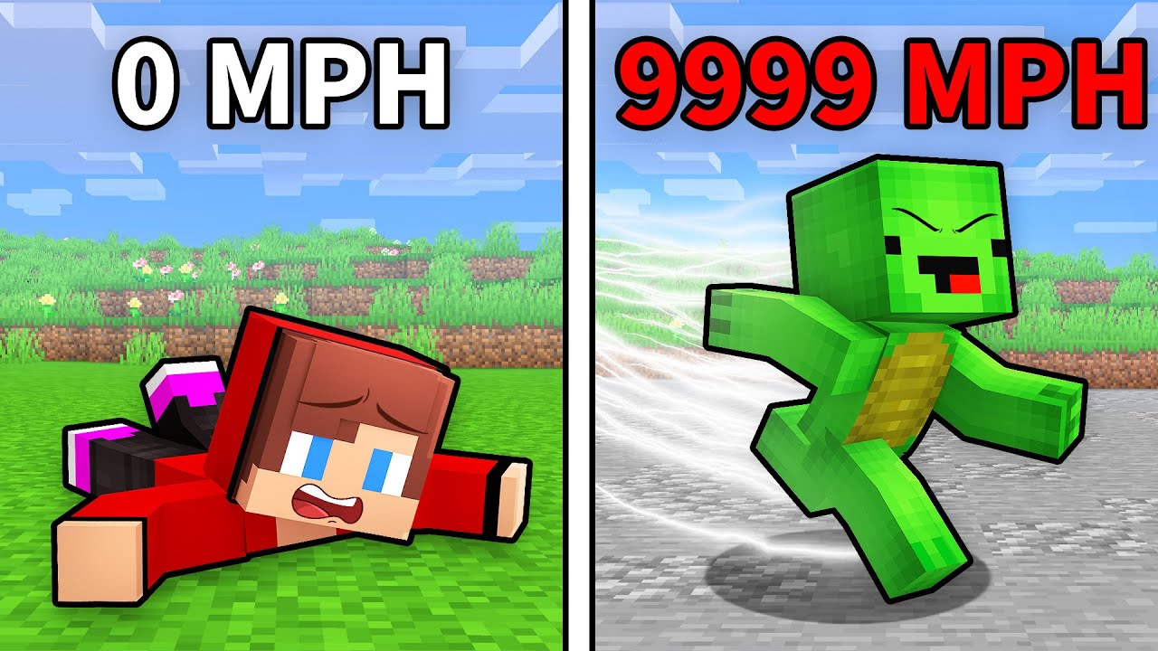 Mikey and JJ Speed Increases Every Second in Minecraft (Maizen)