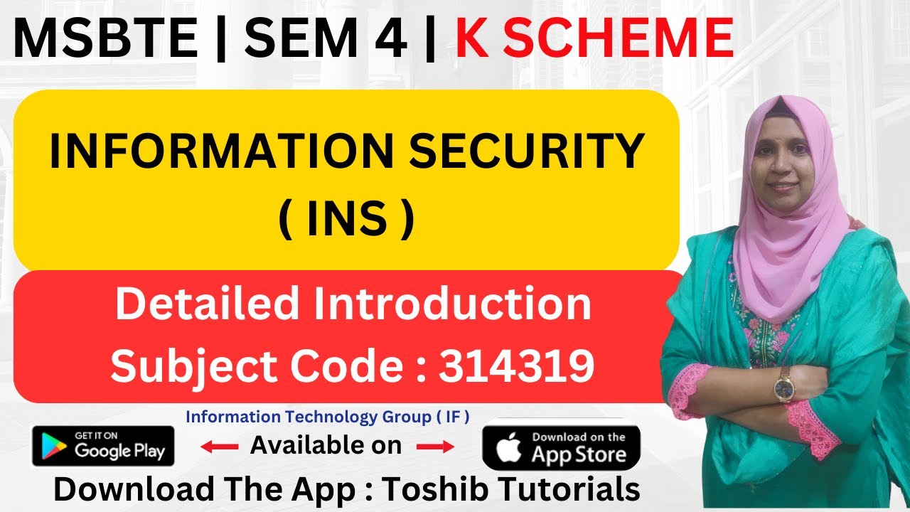 INFORMATION SECURITY 4TH SEM DIPLOMA | INS | K SCHEME | TOSHIB TUTORIALS