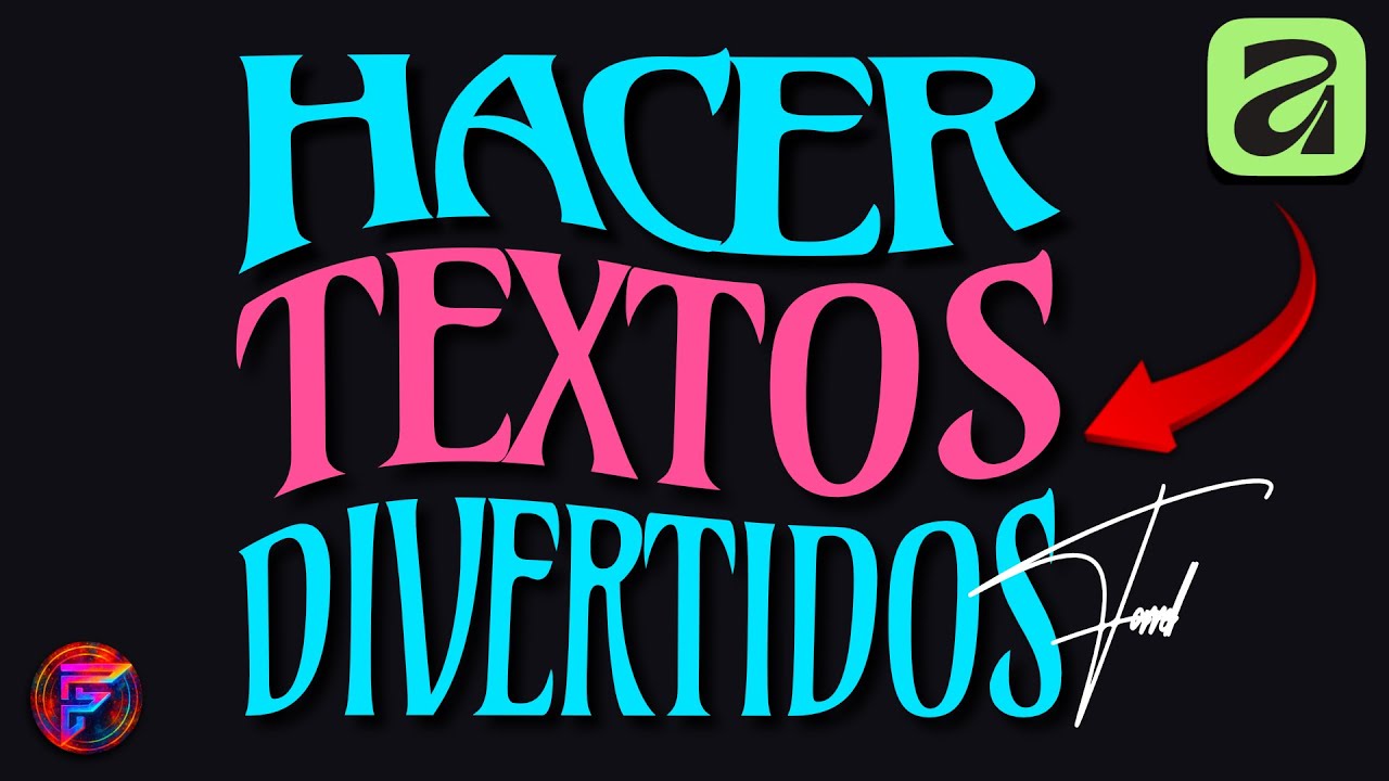 CREA TEXTOS DIVERTIDOS y LLAMATIVOS en Affinity en MINUTOS 🎨