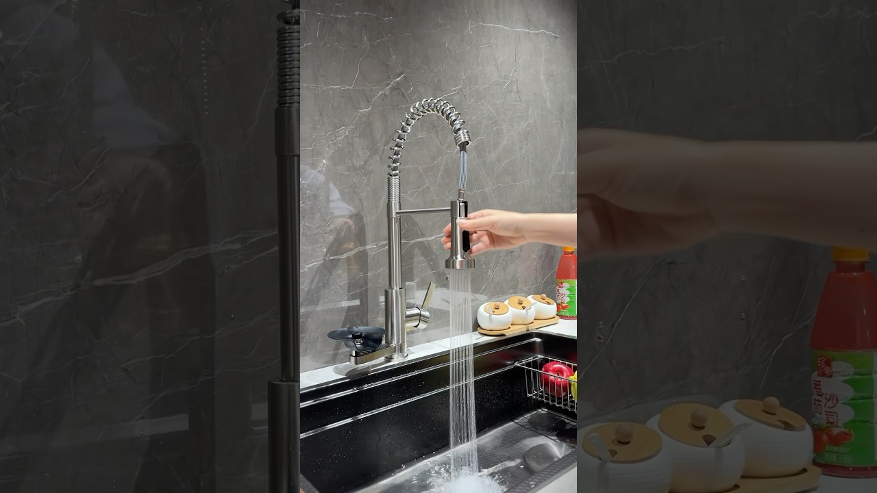 Stainless Steel Kitchen Faucets with Cup Rinser#decoration #design #kitchen #faucet #stainlesssteel