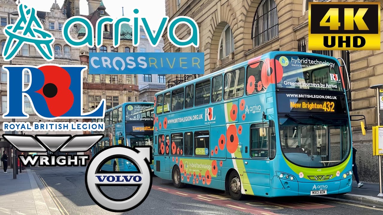 [Arriva Merseyside: Cross River 432 Liverpool to New Brighton] Royal British Legion VolvoB5LH Hybrid