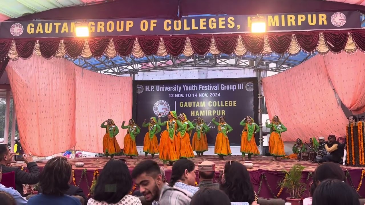 HPU youth festival group 3 Gautam college hamirpur performed mandyali dance GC dhaliara