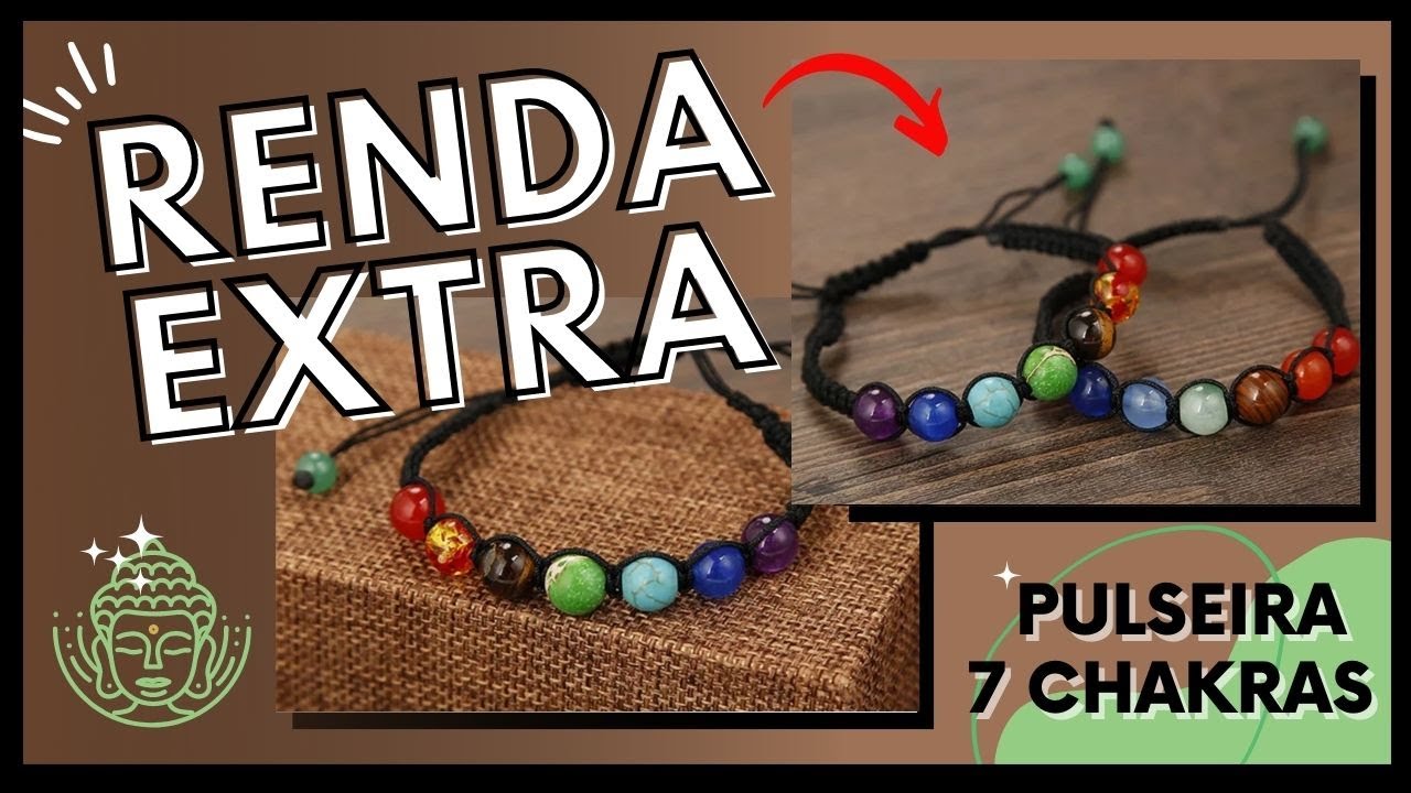 COMO FAZER Pulseira 7 chakras 