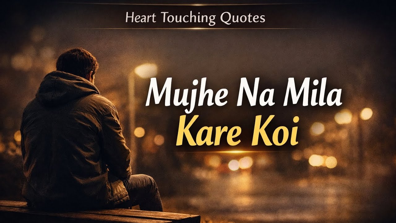 Mujhe Rabton Se Uljhan Hai | Mujhe Na Mila Kare Koi | Heart Touching Quotes| Emotional Lines