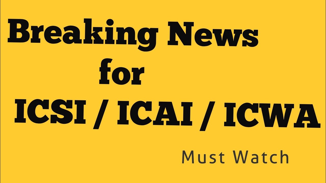 Breaking News for ICSI // ICAI // ICWA Students, Don't miss to watch till the end, #UGC