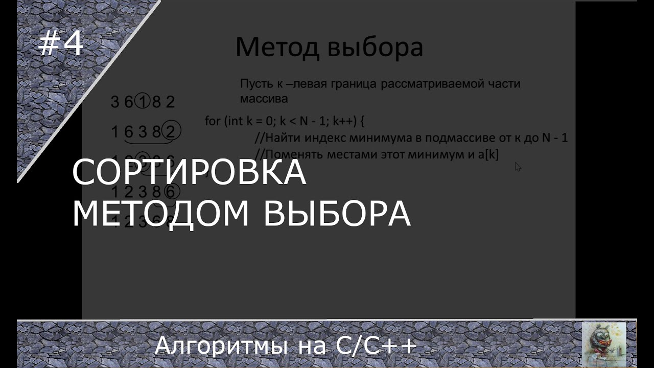 Сортировка методом выбора