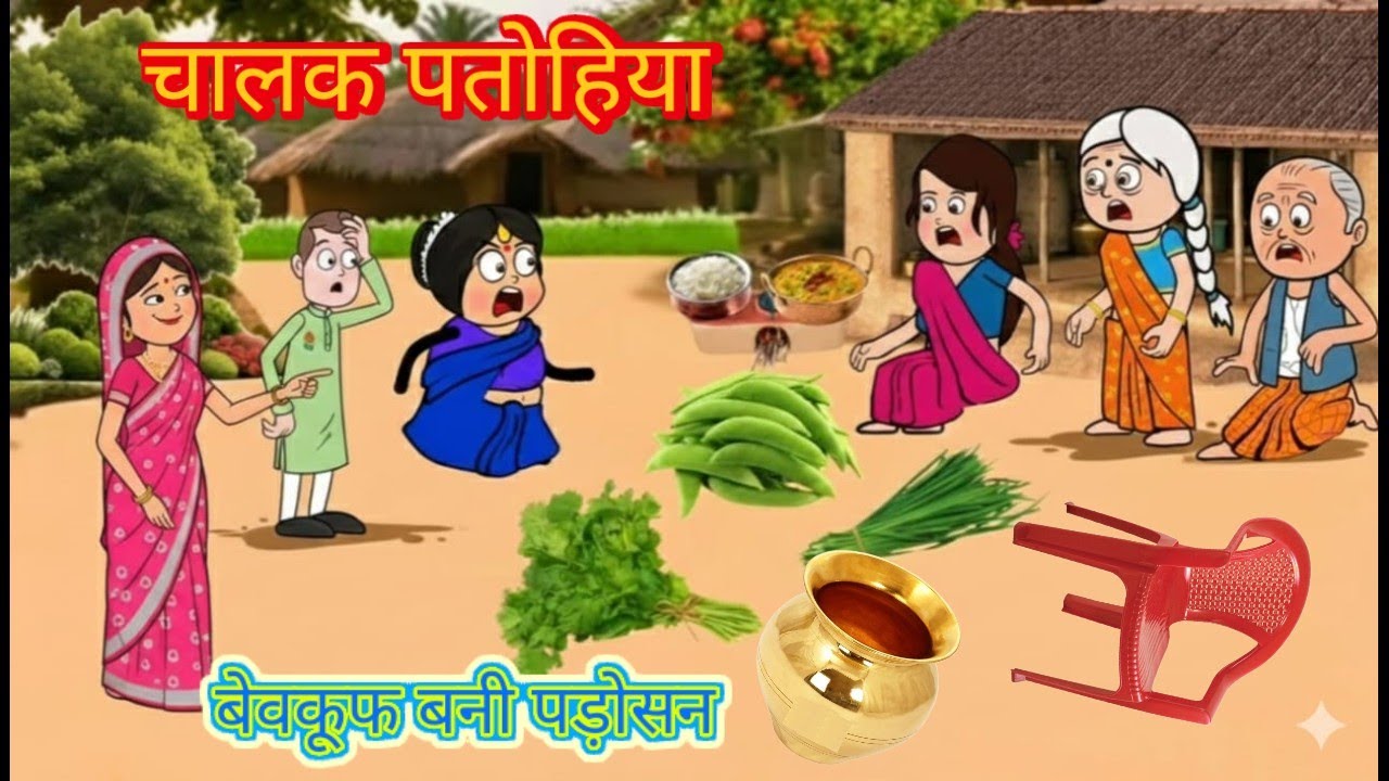 चालक पतोह ,बेवकूफ बनी पड़ोसन। अवधी परिवारिक कहानी। @Divyarbl #shaluawdhicartooncomedy #awdhicartoon 