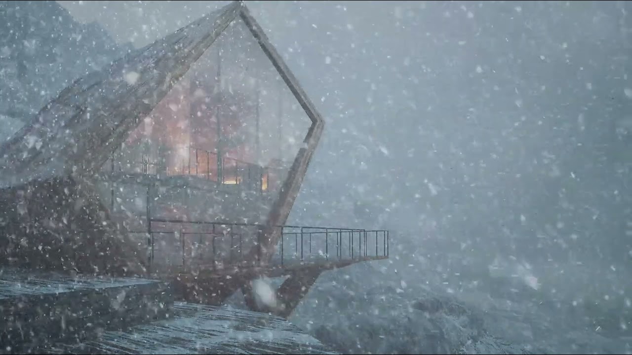 Frosty wind storm sounds for Sleeping | Frosty wind Ambience | Mountain Wind White Noise