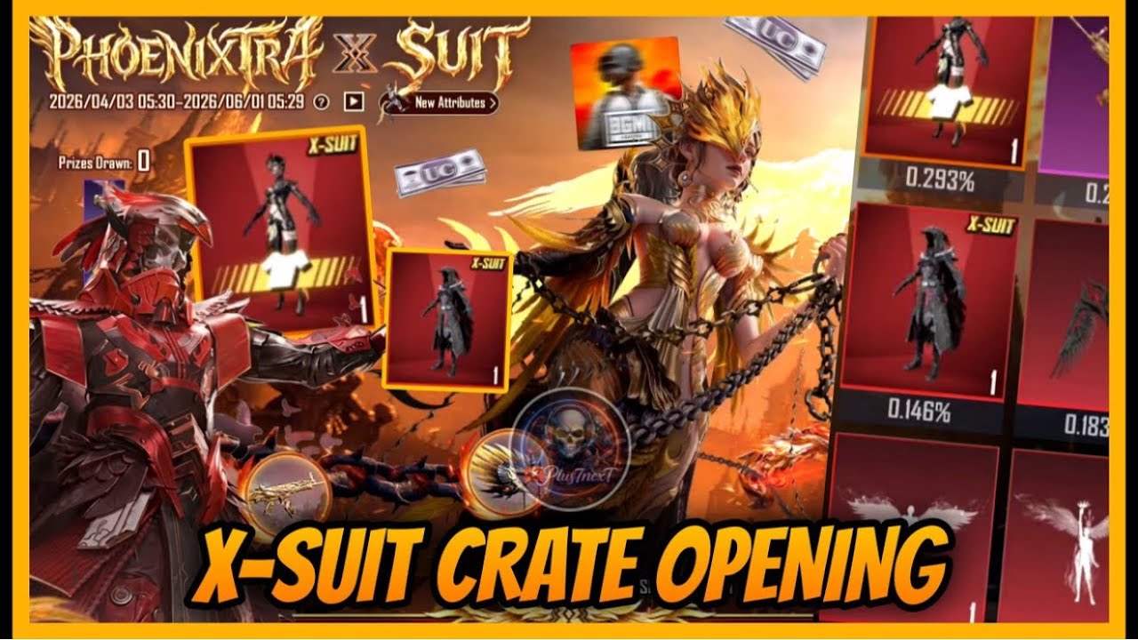 🔥10000 UC Phoenixtra X-Suit Crate Opening in BGMI | New X-Suit Crate Opening | UC UP event in BGMI