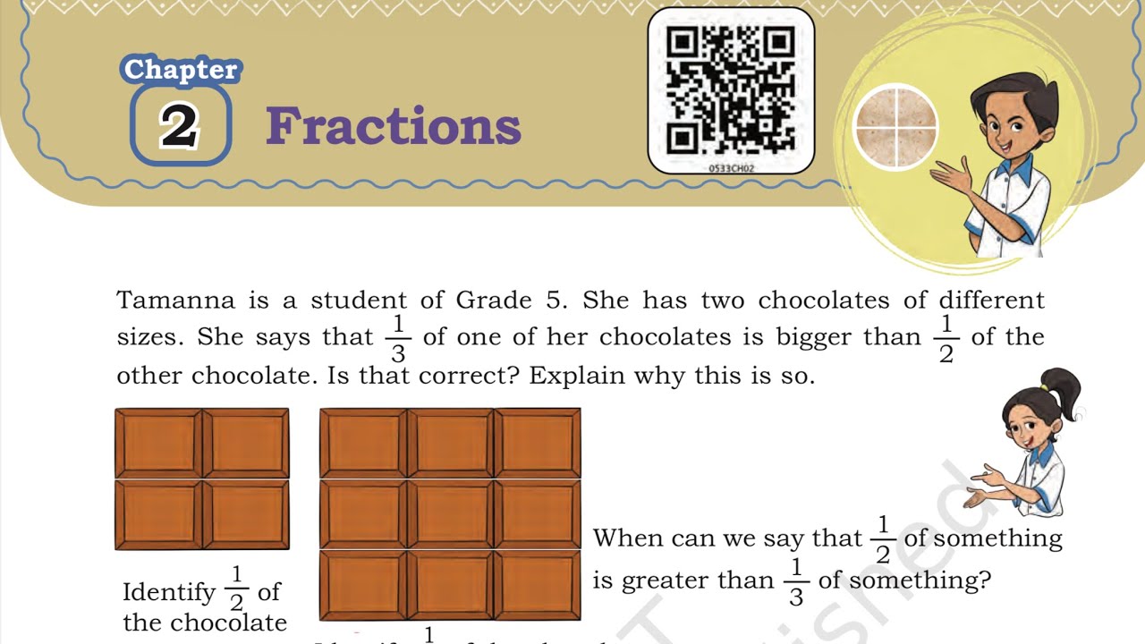 Fractions, class 5 maths mela new book chapter 2 complete solution with explanation 