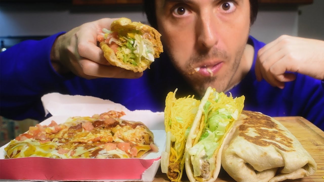 ASMR TACO BELL XXL FEAST ( Звуки еды ) Буррито Чалупа Тако Пицца Гордита | Номномсаммибой