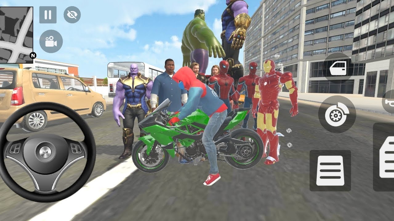 💥Buy spider man suit and a super bike🥳 india theft simulator 3d game 