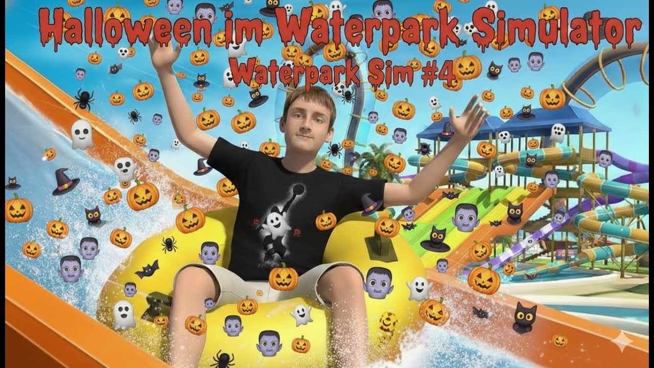 Halloween im Wasserpark! Waterpark Sim #4 | Lukas GAMING