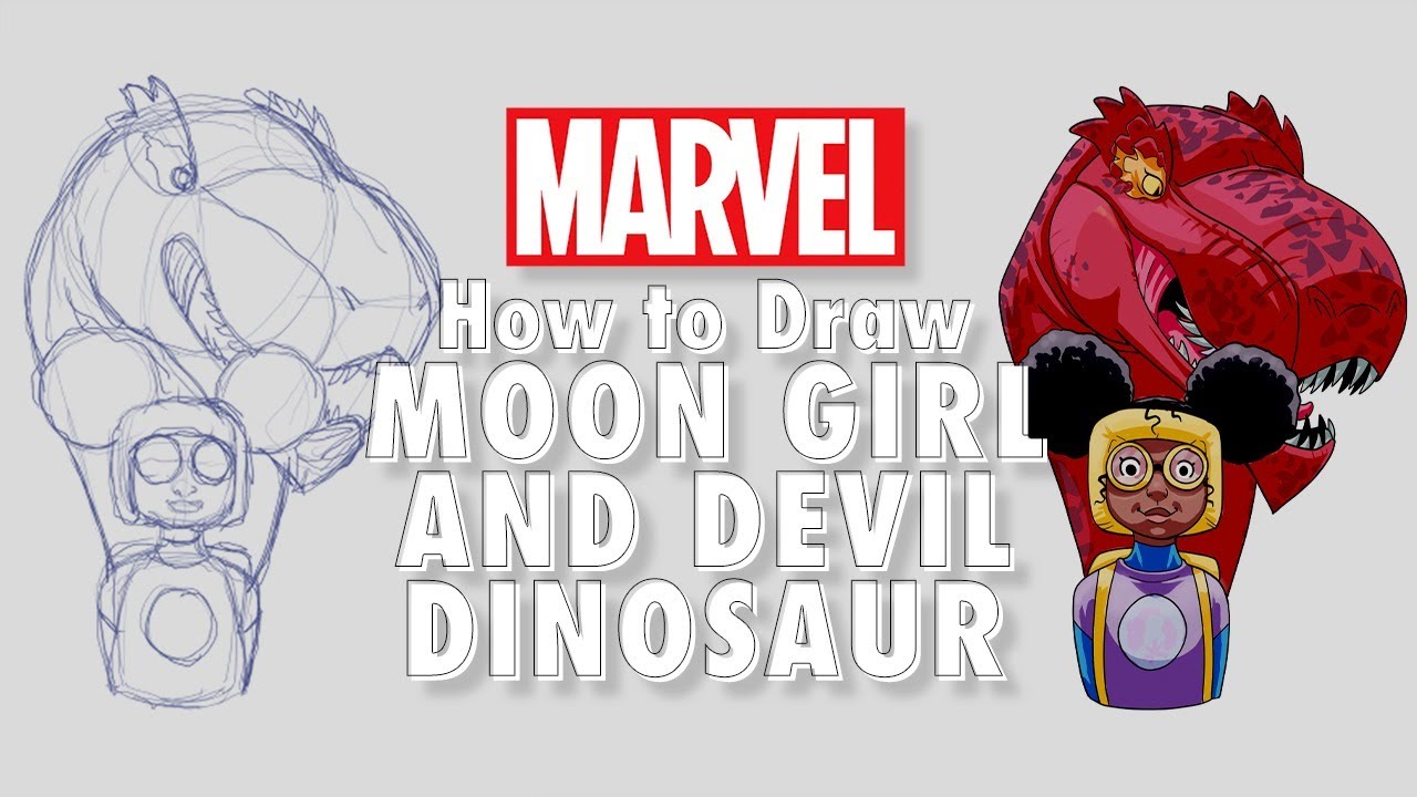 How to Draw Moon Girl and Devil Dinosaur LIVE w/ Ray-Anthony Height! | Marvel Comics
