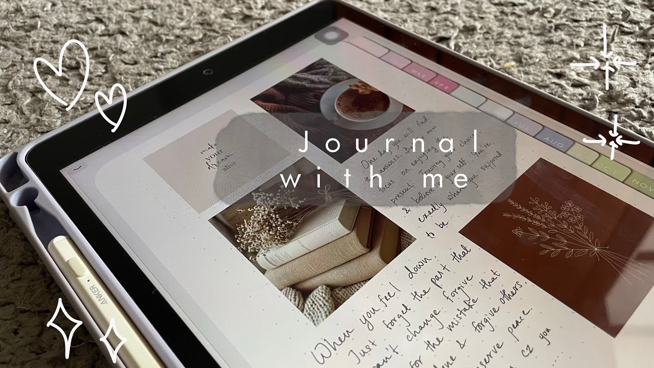 Cute, aesthetic Pinterest like digital journal page ideas #silentvlog 