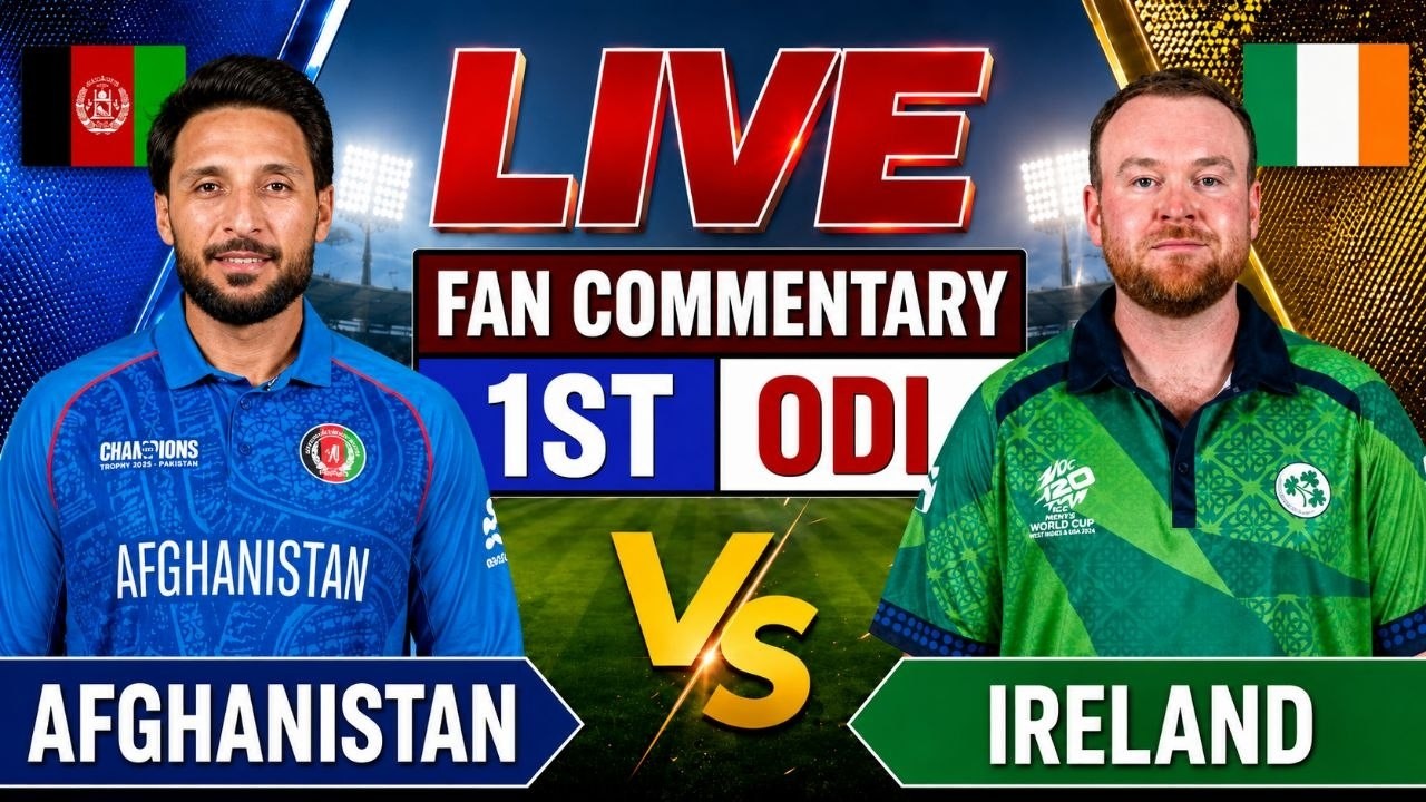 🔴 Live: Afghanistan vs Ireland 1st ODI Analysis | ODI Match | Live Cricket Score & Fan commentary
