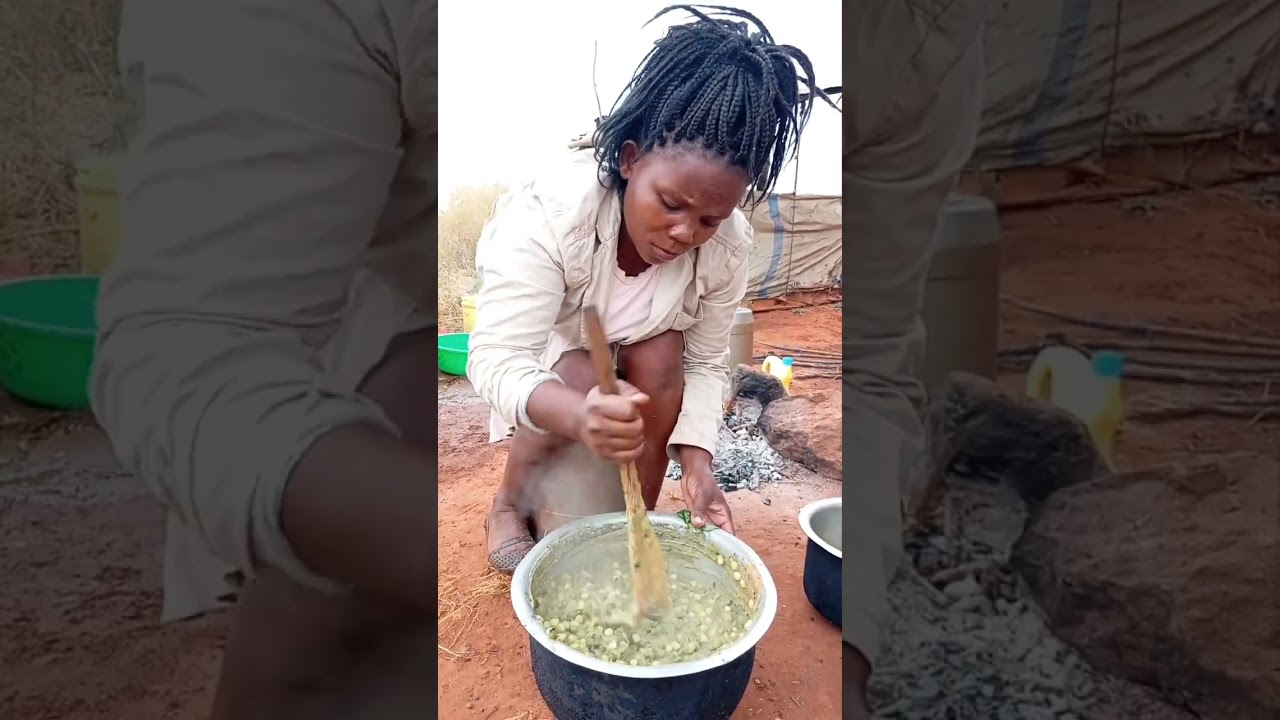 African village cooking and lifestyle, making yummiest traditional food mokimo