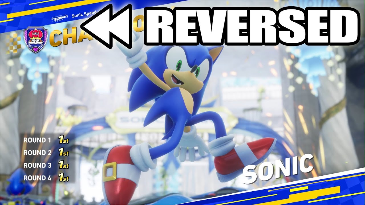 Sonic Racing: Crossworlds - Donpa Grand Prix gameplay REVERSED