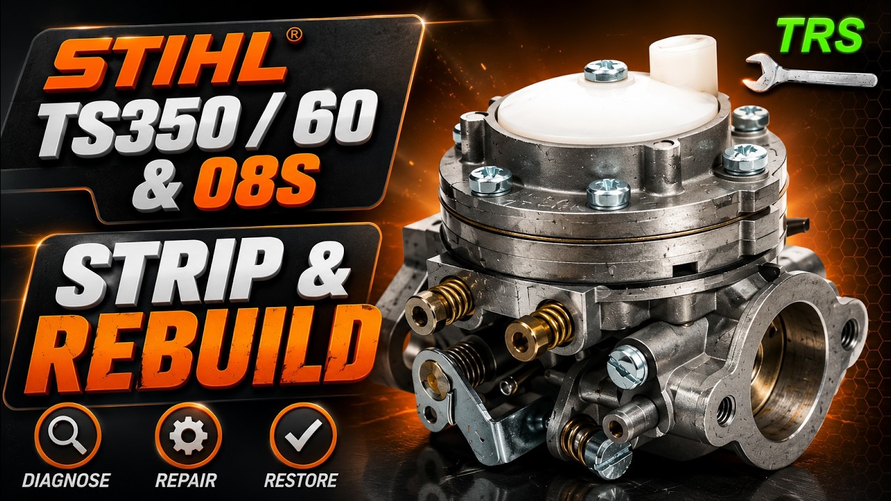 Stihl TS350/TS360/08S — Чистка, обслуживание, разборка и восстановление карбюратора. Часть 1. Бен...