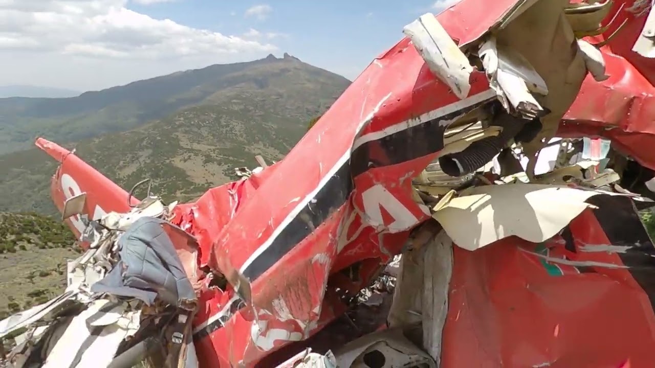 Plane crash site at Elephant Hill in Kenya