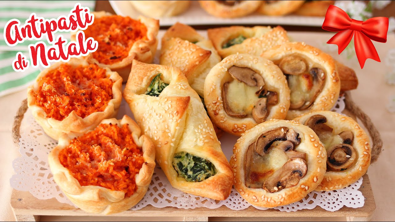 ANTIPASTI DI PASTA SFOGLIA per NATALE 🎄 - Idee Veloci e Facili - Puff Pastry Appetizers