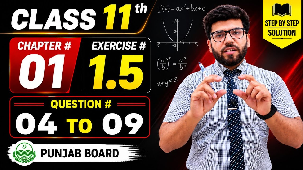 Class 11 Maths Ex 1.5 Q. 04 to 09 - Punjab Board - New Book 2025