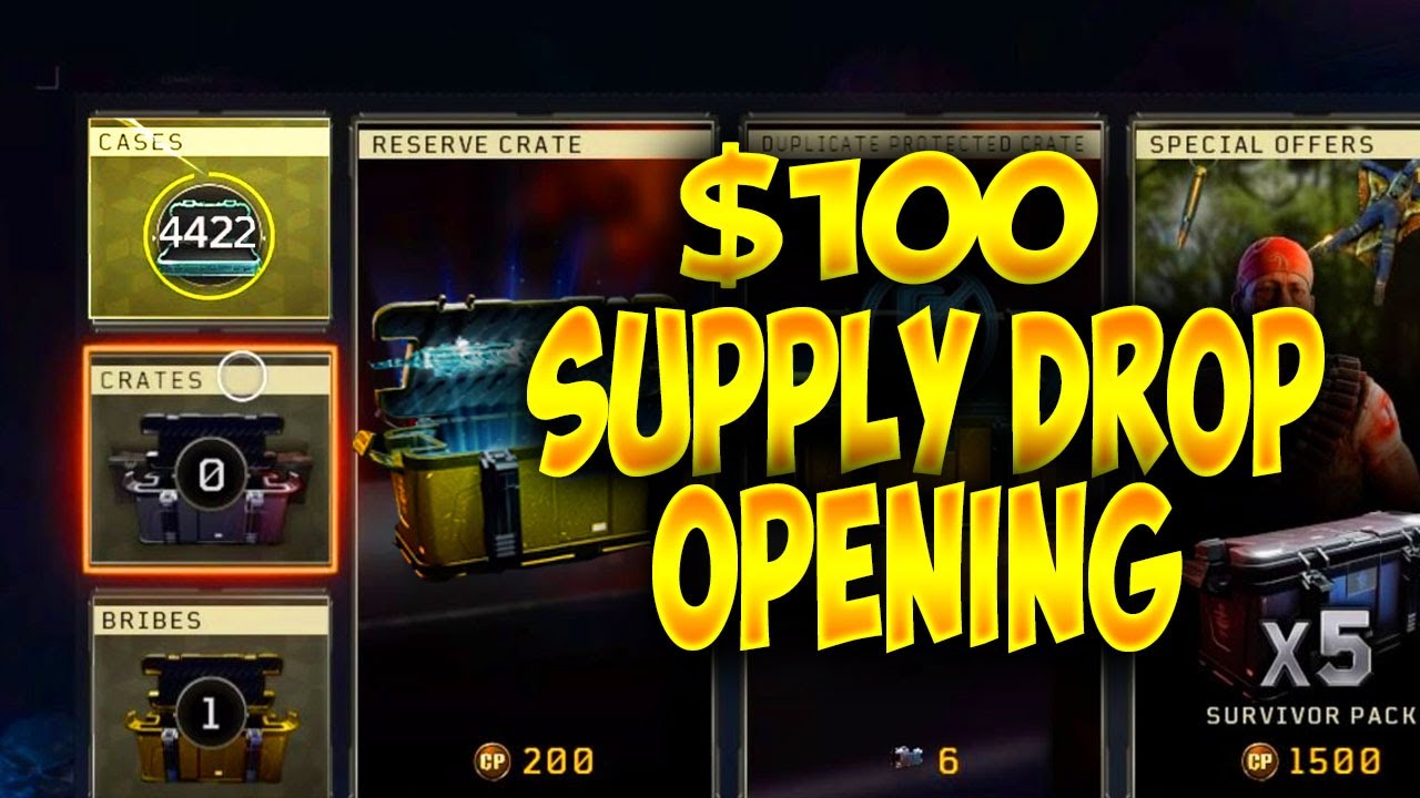 INSANE 250 RESERVE CRATE OPENING in Black Ops 4... (BO4 SUPPLY DROP OPENING!)