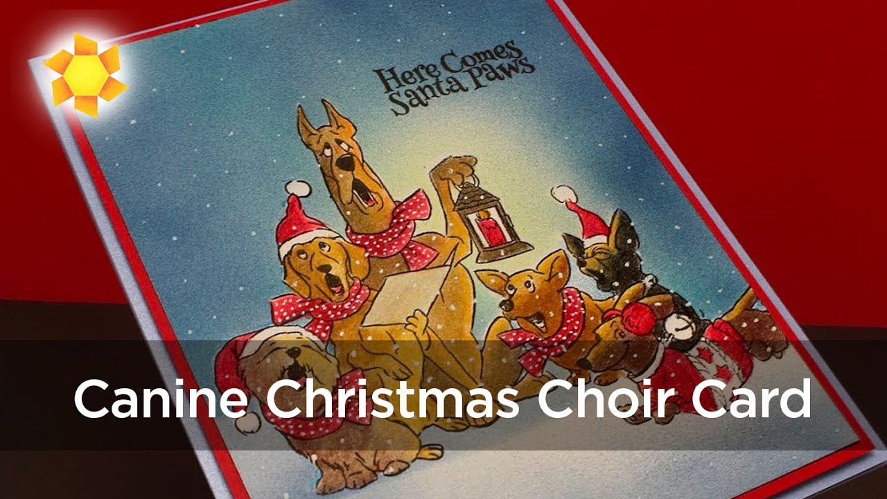 Christmas Choir Card - Pencil, Copic, and airbrush