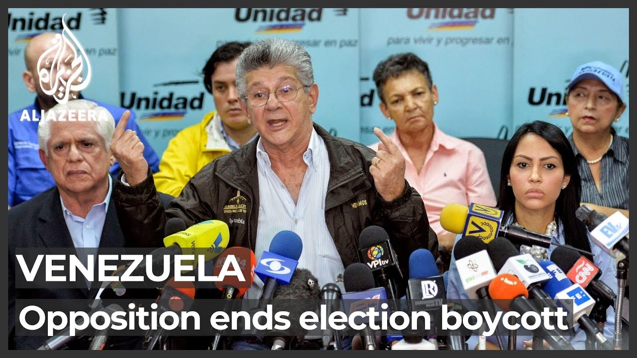 Venezuela's regional elections: Opposition coalition ends boycott