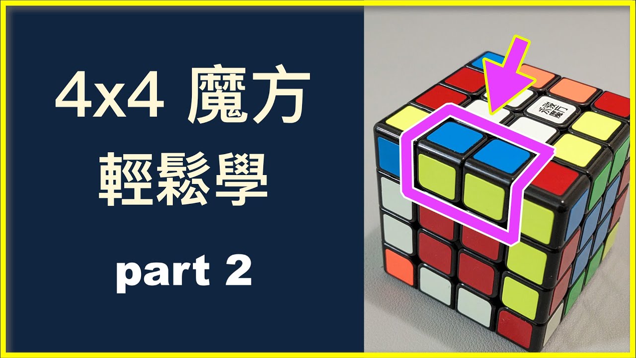 4x4 魔術方塊復原教學 #2 組邊