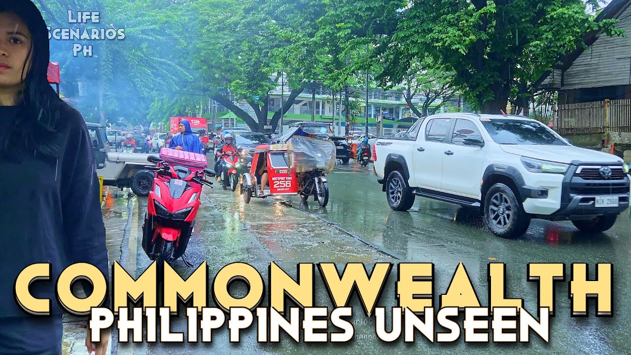 Commonwealth in Motion | Progress Unfolds Beneath the Gentle Rain | [4K] 🇵🇭