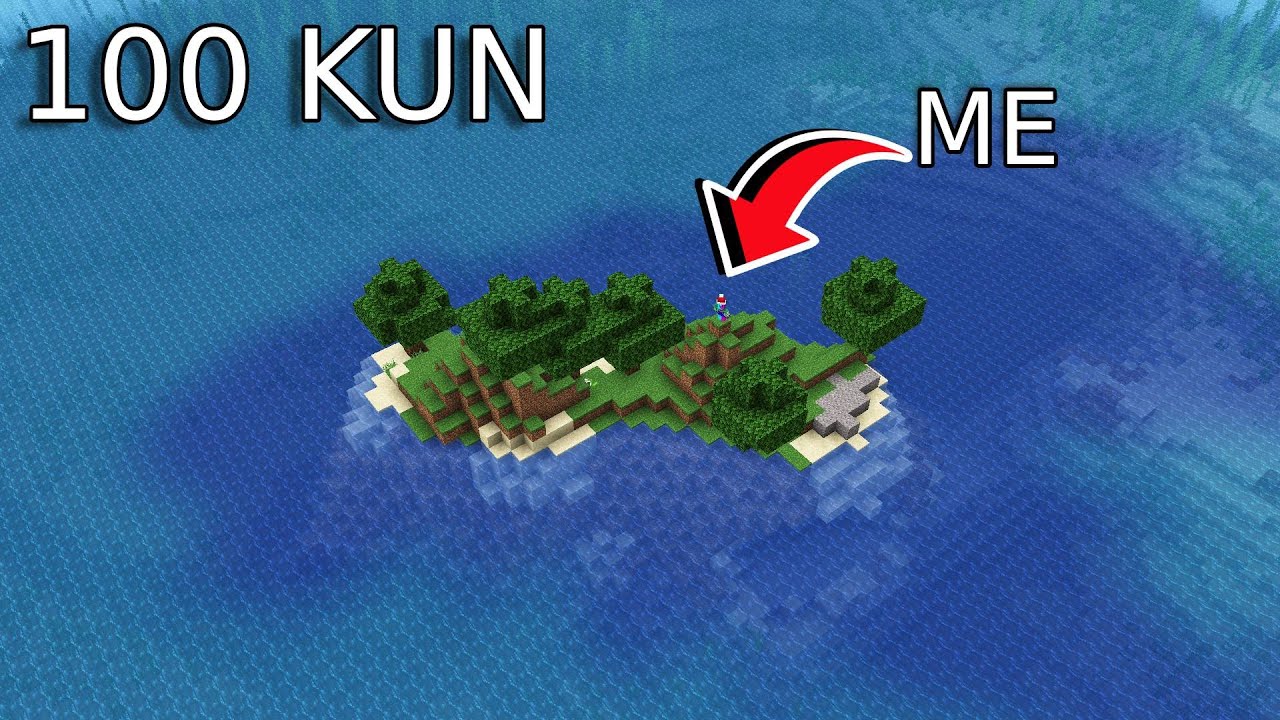 MAN MINECRAFTDA KICHKINA OROLCHADA 100 KUN YASHADIM