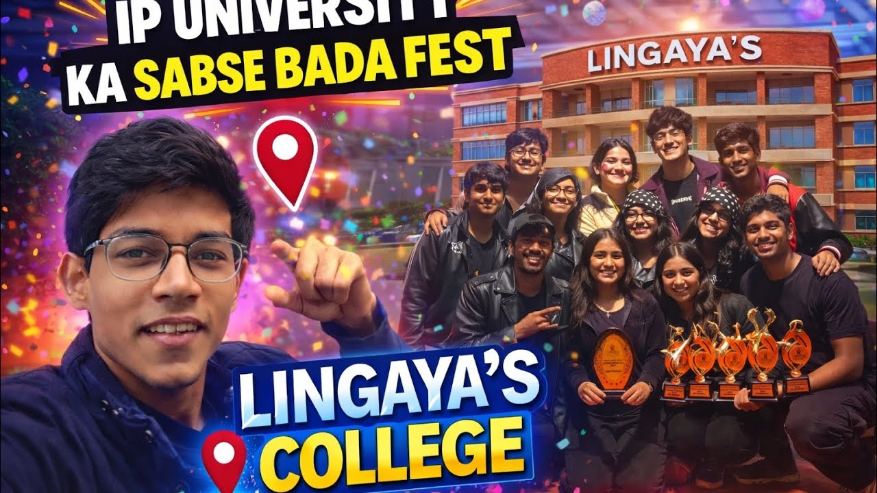 Anugoonj Fest IP University | Lingaya’s College Vlog 🎉 Dance, Crowd & Fun”