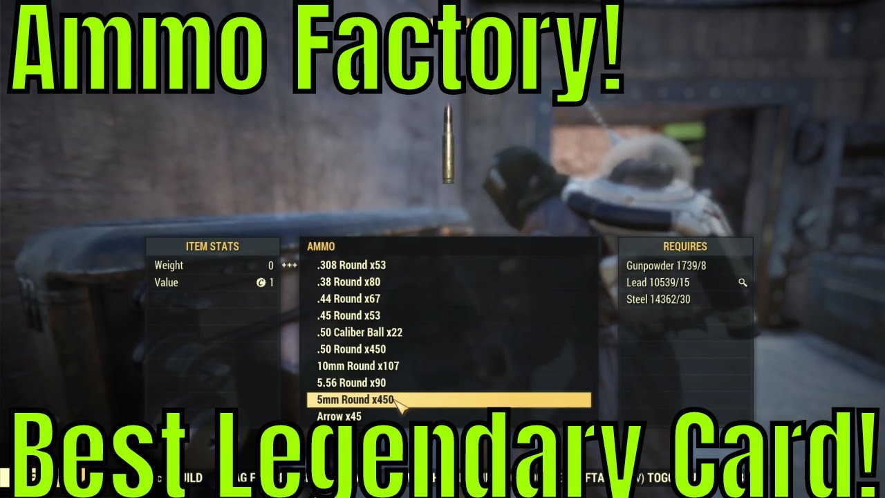 Fallout 76 One Wasteland Ammo Factory How To Use