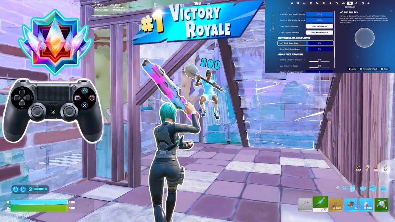 NEW *BEST* Controller Settings for 0 Delay ⚡ & Fast Mechanics  Fortnite Unreal Reload Gameplay