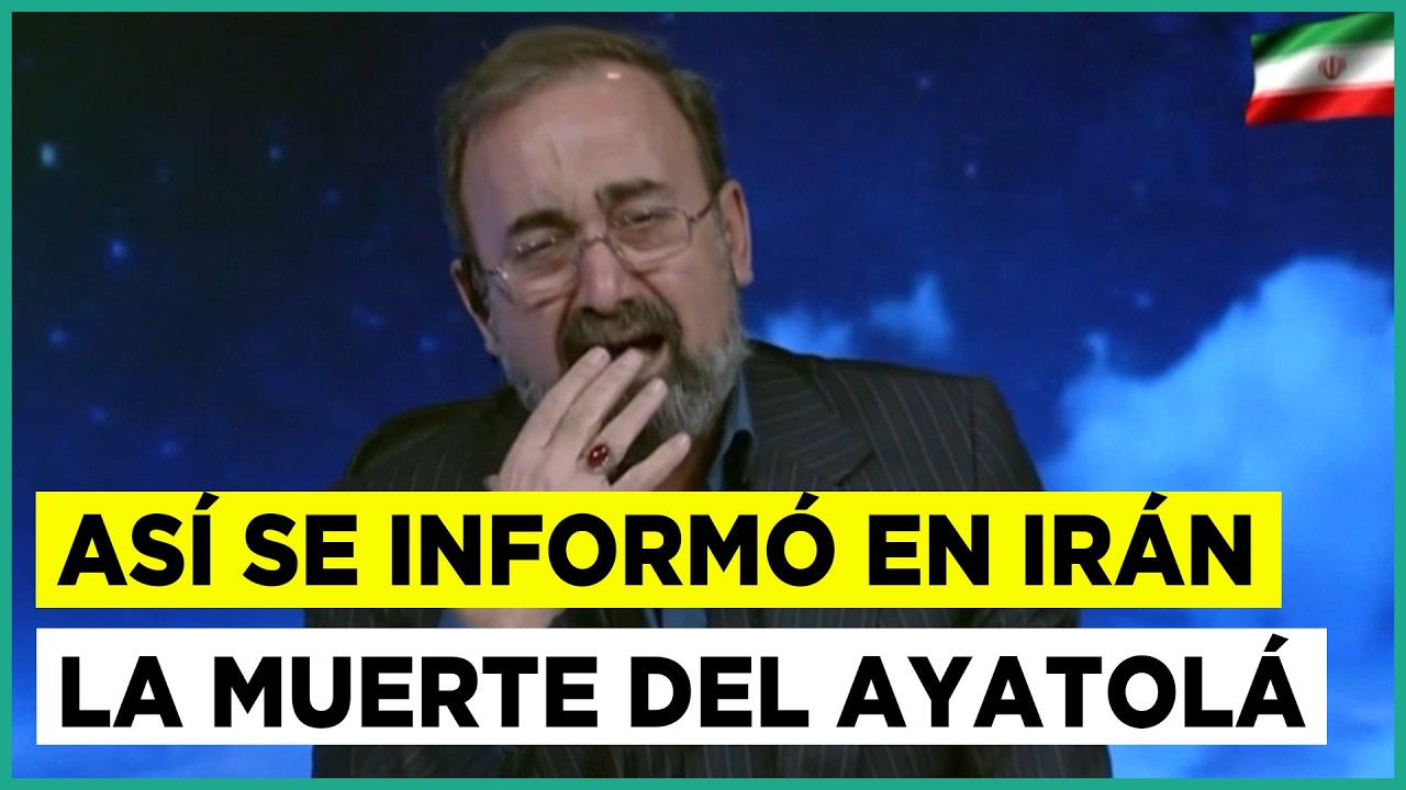 Presentador de televisión iraní llora al confirma muerte del ayatolá Alí Jamenei