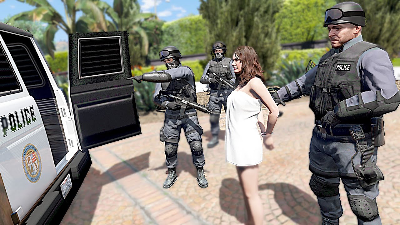 GTA 5 — Что произойдёт, если👮SWAT Майкл поймает Аманду на измене! (Секретная концовка: Майкл арес...