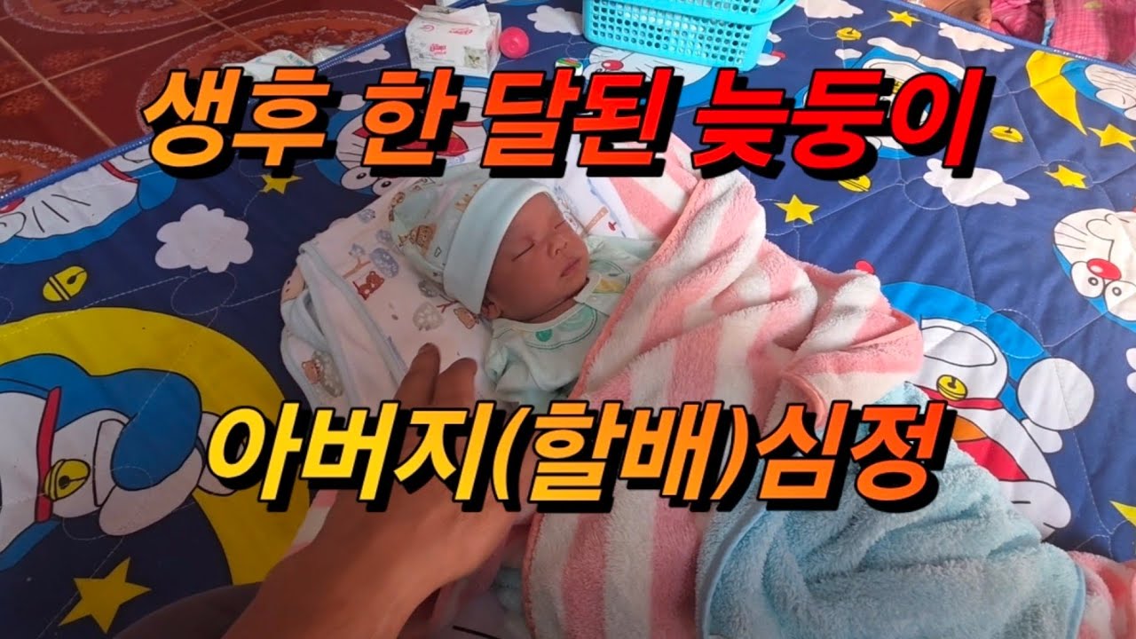 생후 한 달된 늦둥이 아버지 심정