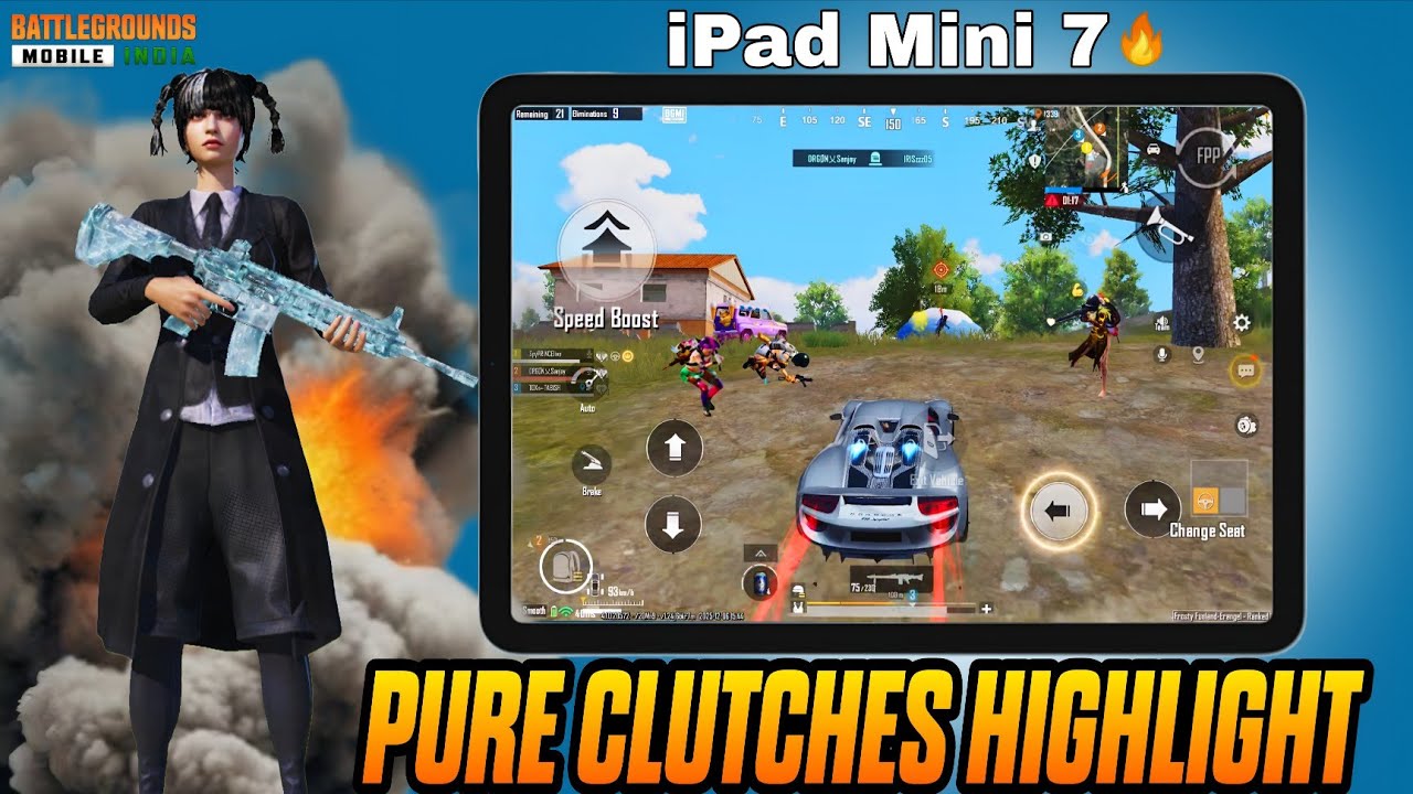 BGMI Pure Clutches 🔥 | iPad Mini 7 PUBG/BGMI 60FPS Gameplay Test ✅ #bgmigameplay 