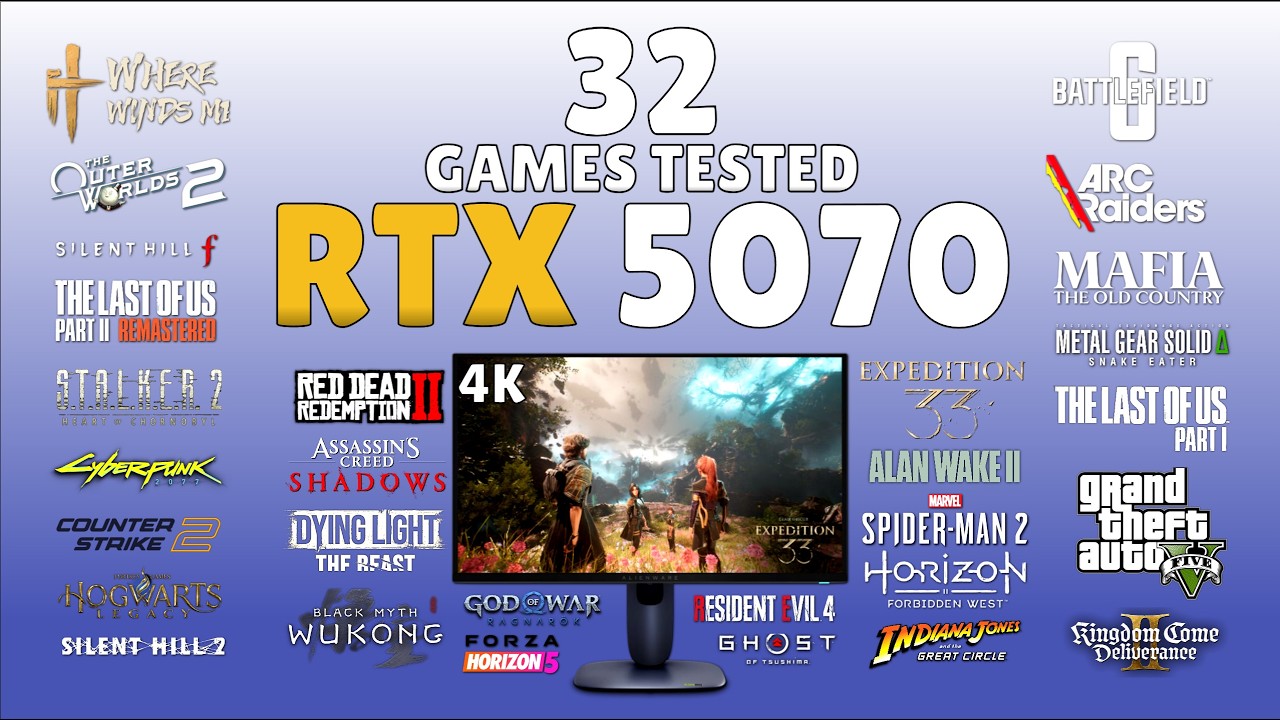 RTX 5070 12GB - A Complete 4K Gaming Review in 32 Games🔥