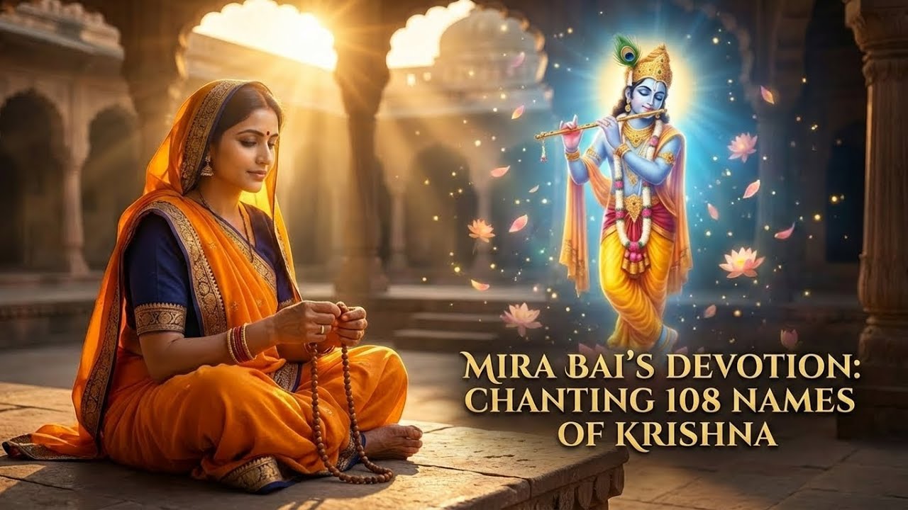 Mira Bai's Devotion : Chanting 108 Names of Krishna | Divine Naam Jap & Bhakti